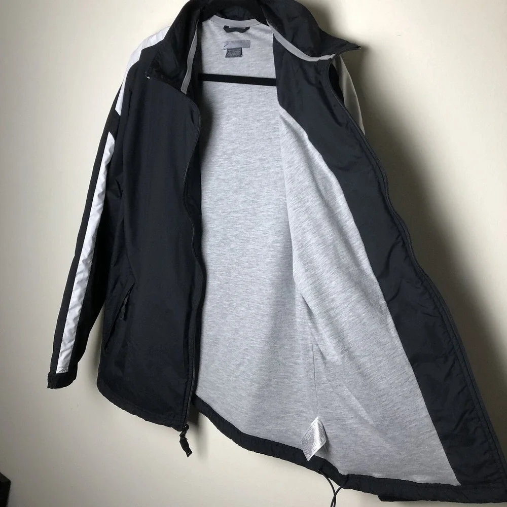 Vintage Nike Full Zip Lined Windbreaker Track Jacket & Pants Black Men's Sz L